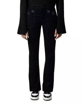 Вельветовые брюки с украшением Zadig & Voltaire Pista, синий