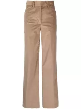 Вельветовые брюки с завышенной талией Paul Smith, бежевый