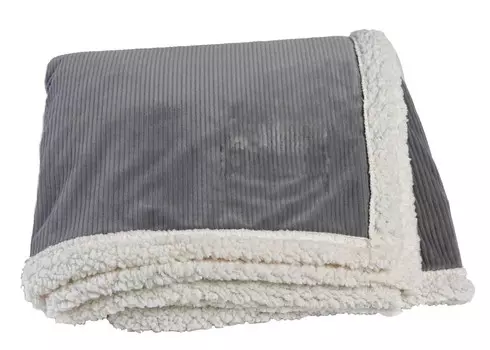 Вельветовый плед Kanata Blanket, серый