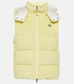 Вельветовый пуховик agelao Moncler, желтый