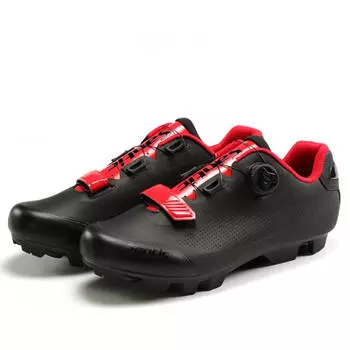 Велообувь SANTIC MTB Cross Border Buckle, размер 47, черный/красный