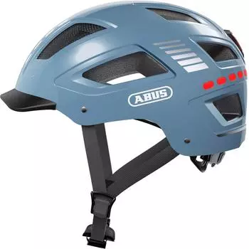 Велошлем ABUS "Hyban 2.0 LED" синий, синий / серый / красный