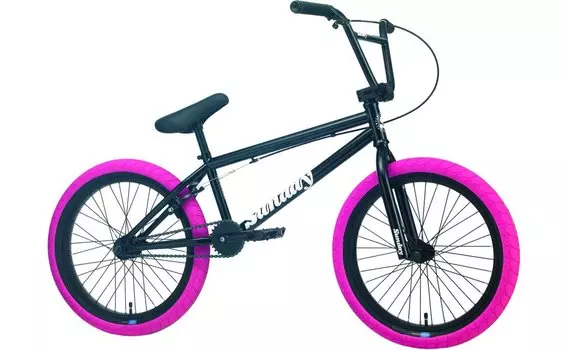 Велосипед BMX Sunday Blueprint - 20 дюймов - BMX - Aktion, цвет Schwarz|schwarz (pinke Reifen)