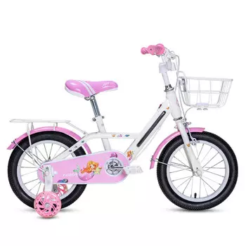 Велосипед детский MAX BIKE Nina 14", белый/розовый