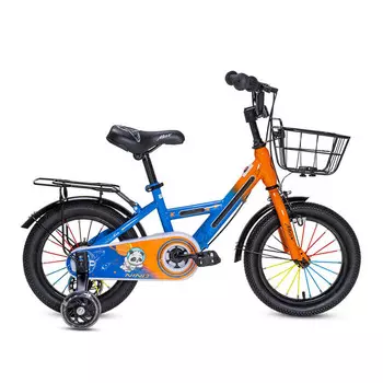Велосипед детский MAX BIKE Nino 14", оранжевый/синий