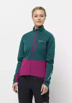 Велосипедная куртка Jack Wolfskin "MOROBBIA JKT W", зеленый