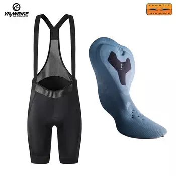 Шорты женские Mountainpeak Bib для велоспорта с высокой талией и подтяжками, черный