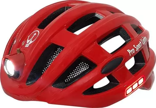 Велосипедный шлем Pro Sport Lights 617, красный