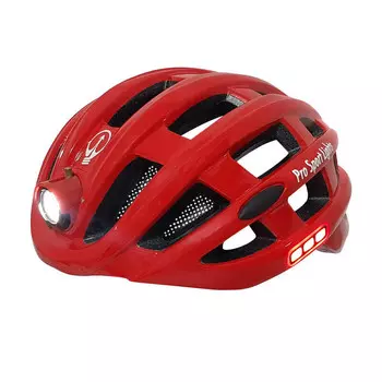 Велосипедный шлем Pro Sport Lights, красный