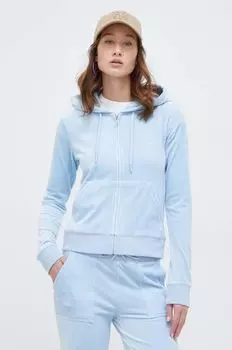 Велюровый свитшот Juicy Couture, синий