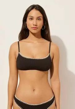Верх бикини Calzedonia, металлик черный