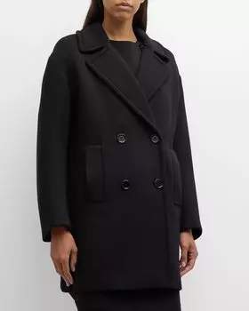 Верхнее пальто из хлопка с градиентом Max Mara, цвет Black