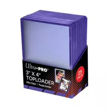 Верхние погрузчики с цветной каймой 3 x 4 дюйма — фиолетовые (25), Card Sleeves - Standard (Ultra Pro)