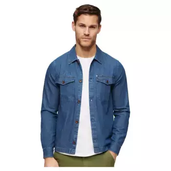 Верхняя рубашка Superdry Merchant Indigo, синий