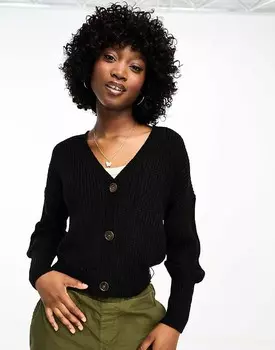 Vero Moda – Черный кардиган на пуговицах