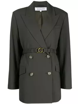 Veronica Beard двубортный тренч Hutchinson, зеленый