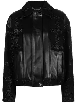 Versace бомбер с блестками, черный