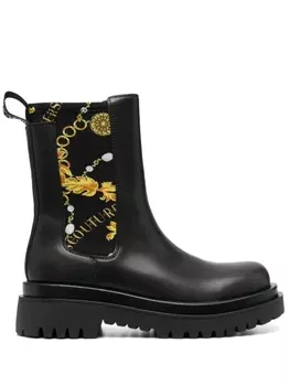 Versace Jeans Couture ботинки с принтом Baroque, черный