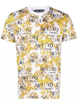 Versace Jeans Couture футболка с принтом Baroque, белый