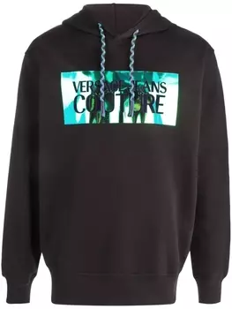 Versace Jeans Couture худи с кулиской и логотипом, черный