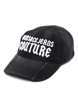 Versace Jeans Couture кепка с вышитым логотипом, черный