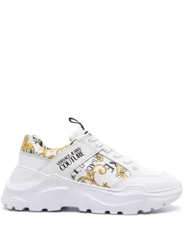 Versace Jeans Couture кроссовки Speedtrack с принтом Baroccoflage, белый