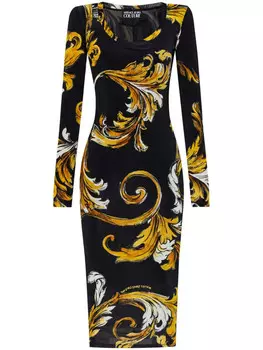 Versace Jeans Couture платье миди Barocco, черный