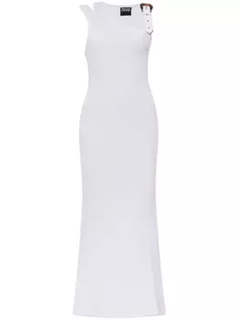 Versace Jeans Couture платье с пряжкой Baroque, белый