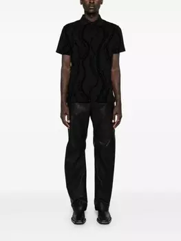 Versace Jeans Couture рубашка поло из джерси с принтом, черный