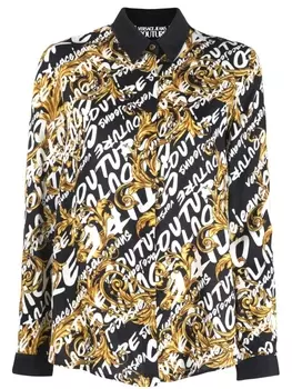 Versace Jeans Couture рубашка с принтом Baroque, черный