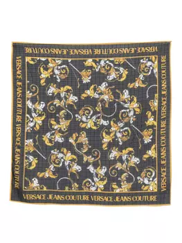 Versace Jeans Couture шелковый платок, черный