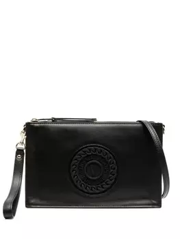 Versace Jeans Couture сумка через плечо с тисненым логотипом, черный