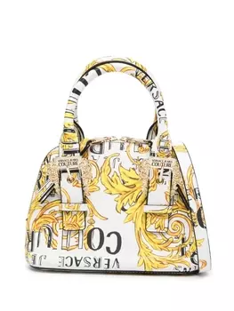 Versace Jeans Couture сумка-тоут размера мини с принтом Barocco, белый