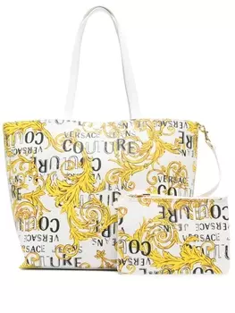 Versace Jeans Couture сумка-тоут с принтом Couture, белый