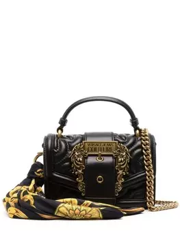 Versace Jeans Couture сумка-тоут с пряжкой-логотипом и платком, черный