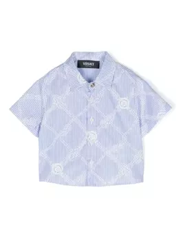 Versace Kids рубашка Nautical Medusa, синий