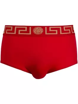 Versace плавки с принтом Greca, красный