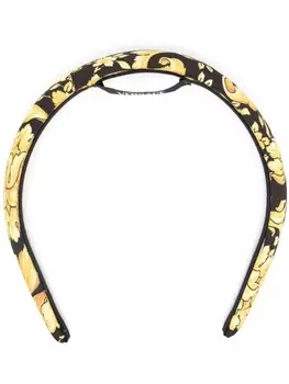 Versace повязка на голову с принтом Barocco, черный