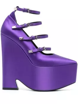 Versace туфли Tempest на платформе, фиолетовый