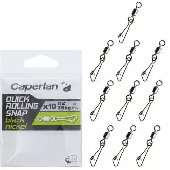 Вертлюг с карабином Quick Rolling Snap Black N CAPERLAN