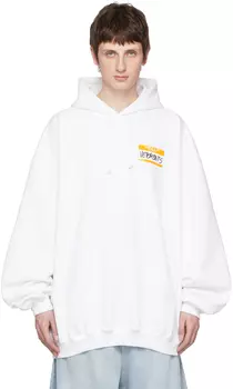 VETEMENTS Белое худи My Name Is
