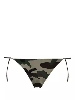 VETEMENTS плавки бикини с принтом, зеленый