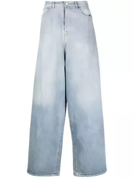 VETEMENTS широкие джинсы Destroyed, синий