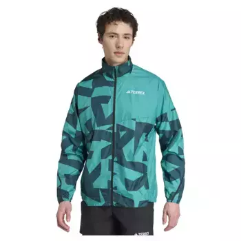 Ветровка adidas Terrex Multi Printed, зеленый