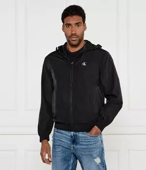 Ветровка Calvin Klein Jeans Regular Fit на молнии, черный