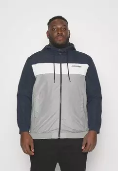 Ветровка Jack & Jones JJERUSH HOOD, цвет Navy Blazer/White/Light Grey Melange