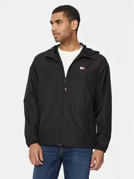 Ветровка regular fit Tommy Jeans, черный