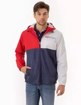 Ветровка с капюшоном U.S. Polo Assn. Uspa Sport Hooded, красный