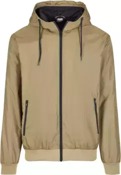 Ветровка URBAN CLASSICS " Urban Classics Men's Contrast Windrunner" (1 шт.), с капюшоном, черный