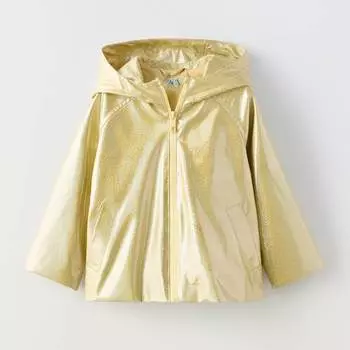 Ветровка Zara Summer Camp Shiny Water-repellent, желтый
